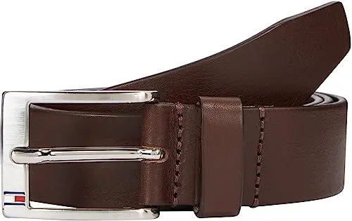 Produktbild: Tommy Hilfiger Herren Gürtel New Aly Belt Ledergürtel, Braun (Testa Di Moro), 90