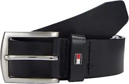 Produktbild: Tommy Hilfiger Herren Gürtel New Denton 3,5 cm Belt Ledergürtel, Blau (Midnight), 110 cm