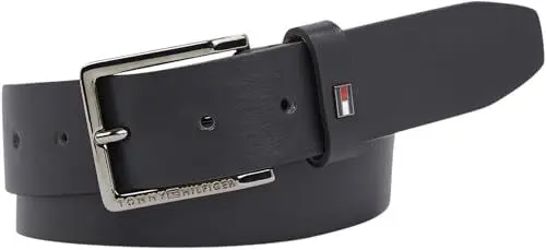 Produktbild: Tommy Hilfiger Herren Gürtel Oliver Ledergürtel, Schwarz (Black), 105 cm