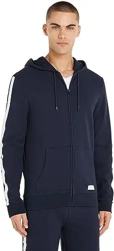 Produktbild: Tommy Hilfiger Herren Hoodie mit Reißverschluss mit Kapuze, Blau (Desert Sky), XL