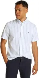 Produktbild: Tommy Hilfiger Herren Hemd Flex Poplin Kurzarm, Mehrfarbig (Sweet Blue/Optic White), L