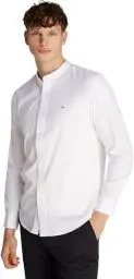 Produktbild: Tommy Hilfiger Herren Hemd Flex Poplin Solid Mao Regular Fit, Weiß (White), M