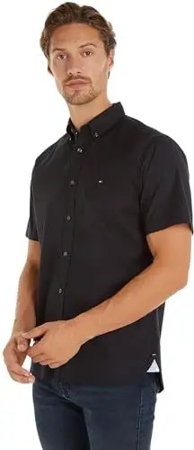 Produktbild: Tommy Hilfiger Herren Hemd Freizeithemd, Schwarz (Black), XXL