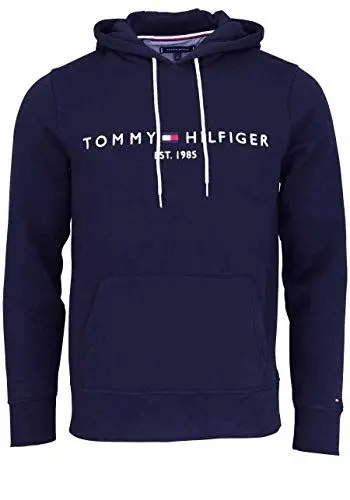 Produktbild: Tommy Hilfiger Herren Hoodie Core Tommy Logo mit Kapuze, Blau (Sky Captain), 3XL
