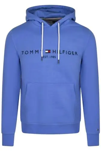 Produktbild: Tommy Hilfiger Herren Hoodie Tommy Logo mit Kapuze, Blau (Blue Spell), M
