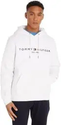Produktbild: Tommy Hilfiger Herren Hoodie Tommy Logo mit Kapuze, Weiß (White), XXL