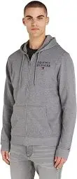 Produktbild: Tommy Hilfiger Herren Hoodie mit Reißverschluss Zipper, Grau (Medium Grey Heather), XXL