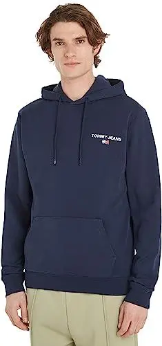 Produktbild: Tommy Jeans Herren Hoodie Regular Entry Graphic mit Kapuze, Blau (Twilight Navy), S