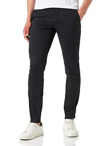 Produktbild: Tommy Hilfiger Herren Hose Bleecker TH Flex Satin Gmd Chino, Schwarz (Black), 40W / 36L