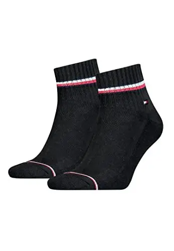 Produktbild: Tommy Hilfiger Herren Iconic Quarter Socken, Schwarz, 43-46 EU