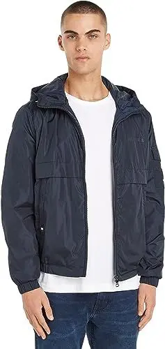 Produktbild: Tommy Hilfiger Herren Jacke Hooded Jacket Übergangsjacke, Blau (Desert Sky), M