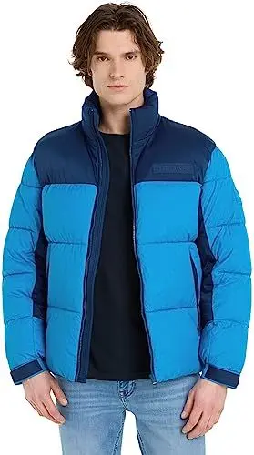Produktbild: Tommy Hilfiger Herren Jacke Puffer Jacket Winterjacke, Blau (Cerulean Aqua), L