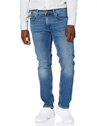 Produktbild: Tommy Hilfiger Herren Jeans Hose Core Straight Denton mit Stretch, Blau (Boston Indigo), 36W/30L