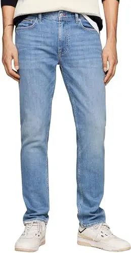 Produktbild: Tommy Hilfiger Herren Jeans Straight Denton Straight Fit, Blau (Amston Blue), 34W / 36L