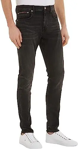 Produktbild: Tommy Hilfiger Herren Jeans Tapered Stretch, Schwarz (Branson Grey), 29W / 32L