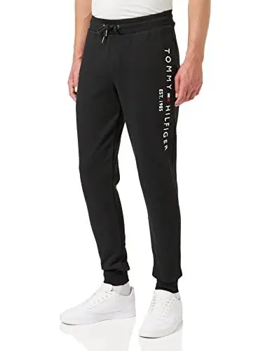 Produktbild: Tommy Hilfiger Herren Jogginghose Tommy Logo Sweatpants Baumwolle, Schwarz (Black), XXXL
