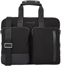 Produktbild: Tommy Hilfiger Herren Laptoptasche Business Nylon mit Außentaschen, Schwarz (Black), Einheitsgröße