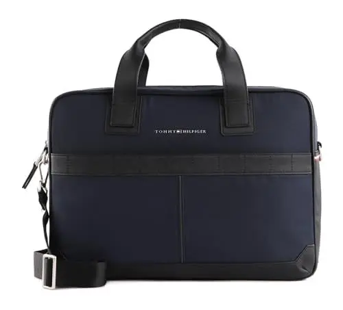 Produktbild: Tommy Hilfiger Herren Laptoptasche TH Elevated Nylon Computer Bag 13 Zoll, Blau (Space Blue), Einheitsgröße