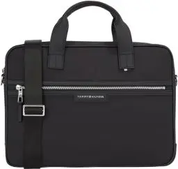 Produktbild: Tommy Hilfiger Herren Laptoptasche Urban Repreve Computer Bag mit Reißverschluss, Schwarz (Black), Onesize