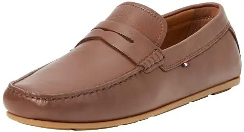 Produktbild: Tommy Hilfiger Herren Loafer Casual Leather Driver aus Leder, Braun (Winter Cognac), 42