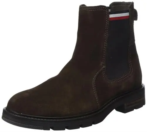 Produktbild: Tommy Hilfiger Herren Low Boot Stiefel Corpoarte Suede Chelsea Wildleder, Braun (Cocoa), 43