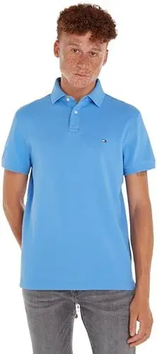 Produktbild: Tommy Hilfiger Herren Poloshirt Kurzarm 1985 Regular Fit, Blau (Blue Spell), XL