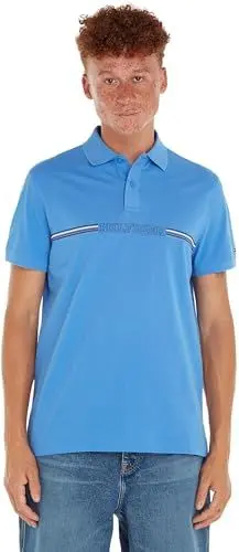 Produktbild: Tommy Hilfiger Herren Poloshirt Kurzarm Regular Fit, Blau (Blue Spell), 3XL