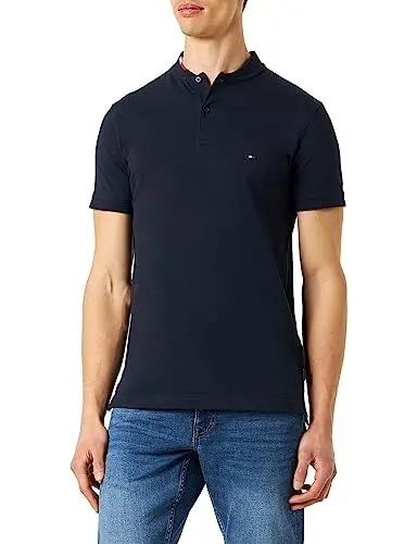 Produktbild: Tommy Hilfiger Herren Poloshirt Kurzarm Slim Fit, Blau (Desert Sky), S