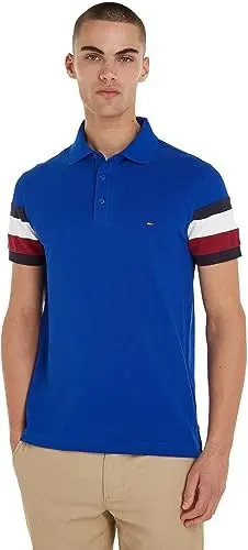 Produktbild: Tommy Hilfiger Herren Poloshirt Kurzarm Slim Fit, Blau (Ultra Blue), M