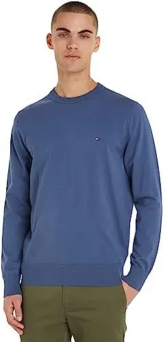 Produktbild: Tommy Hilfiger Herren Pullover Crew Neck Sweater Strickpullover, Blau (Faded Indigo), 3XL