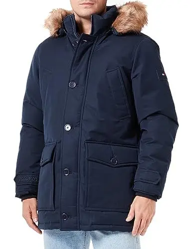 Produktbild: Tommy Hilfiger Herren Rockie DOWN Parka MW0MW32778 Daunenjacken, Blau (Desert Sky), XXL