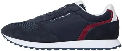 Produktbild: Tommy Hilfiger Herren Runner Sneaker New Eva Summer Nylon Pop aus Wildleder, Blau (Desert Sky), 43