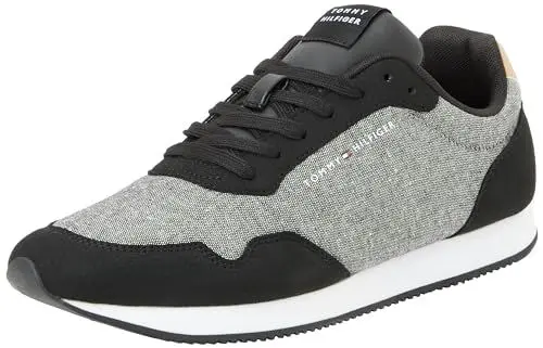 Produktbild: Tommy Hilfiger Herren Runner Sneaker Sportschuhe, Schwarz (Black), 44