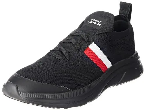 Produktbild: Tommy Hilfiger Herren Runner Sneaker Sportschuhe, Schwarz (Black), 45 EU
