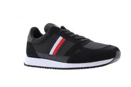 Produktbild: Tommy Hilfiger Herren Runner Sneaker Vintage Mix Sportschuhe, Schwarz (Black), 40