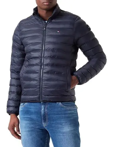 Produktbild: Tommy Hilfiger Herren Steppjacke Stand Collar Jacket Übergangsjacke, Blau (Desert Sky), S