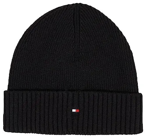 Produktbild: Tommy Hilfiger Herren Strickmütze Essential Wintermütze, Schwarz (Black), Onesize