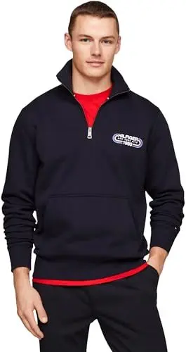 Produktbild: Tommy Hilfiger HILFIGER TRACK GRAPHIC HALF ZIP Halber Reißverschluss Herren, Blau (Desert Sky), S