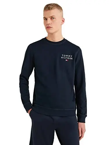 Produktbild: Tommy Hilfiger Herren Sweatshirt ohne Kapuze, Blau (Desert Sky), XL