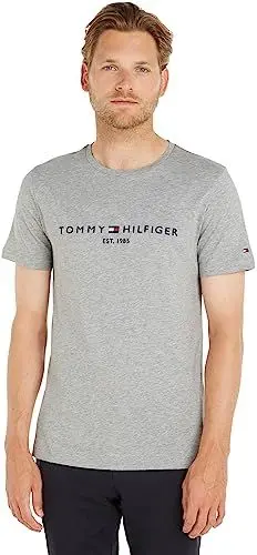 Produktbild: Tommy Hilfiger CORE TOMMY LOGO TEE Kurzarm T-Shirts Herren, Grau (CLOUD HTR), M