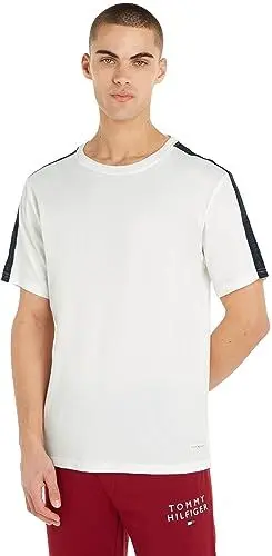 Produktbild: Tommy Hilfiger Herren T-Shirt Kurzarm Regular Fit, Weiß (Ecru), L