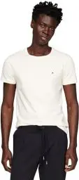 Produktbild: Tommy Hilfiger Herren T-Shirt Kurzarm Rundhalsausschnitt, Weiß (Calico), XXL