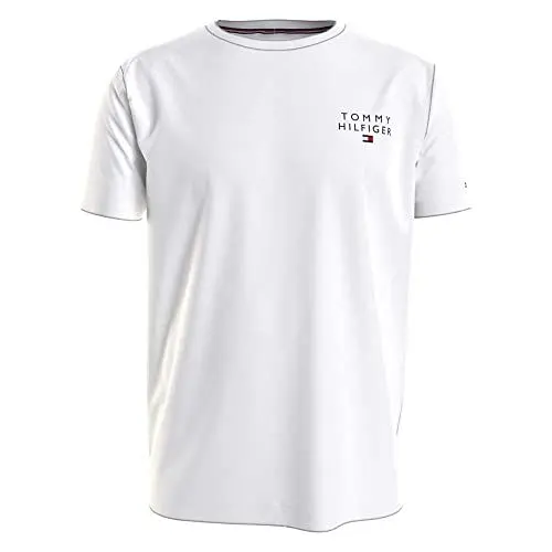 Produktbild: Tommy Hilfiger Herren T-Shirt Kurzarm Rundhalsausschnitt, Weiß (White), S