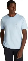 Produktbild: Tommy Hilfiger Herren T-Shirt Kurzarm Seasonal Solid Tee mit Rundhalsausschnitt, Blau (Breezy Blue), XS