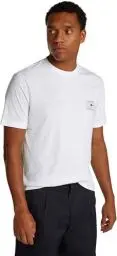 Produktbild: Tommy Hilfiger Herren T-Shirt Kurzarm Stack Tee mit Rundhalsausschnitt, Weiß (White), L