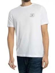 Produktbild: Tommy Hilfiger Herren T-Shirt Kurzarm Stack Tee mit Rundhalsausschnitt, Weiß (White), 3XL