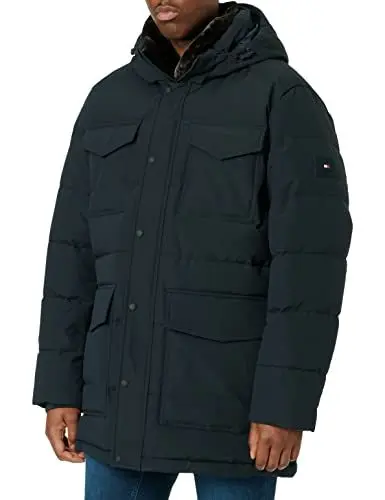 Produktbild: Tommy Hilfiger Herren Utility Parka MW0MW27703 Gewebte Jacken, Blau (Desert Sky), M