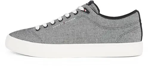 Produktbild: Tommy Hilfiger Herren Vulcanized Sneaker Core Chambray Low Top, Schwarz (Black), 44