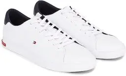 Produktbild: Tommy Hilfiger Herren Vulcanized Sneaker Essential Leather Detail Schuhe, Weiß (White), 43