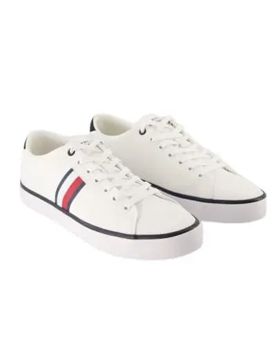 Produktbild: Tommy Hilfiger Herren Vulcanized Sneaker Schuhe, Weiß (White), 46